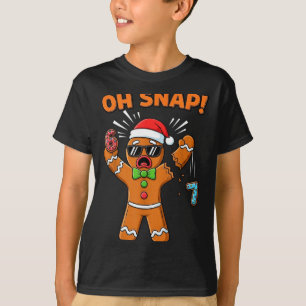 Funny Oh Snap 67 Six Seven Meme Gingerbread Man  T-Shirt