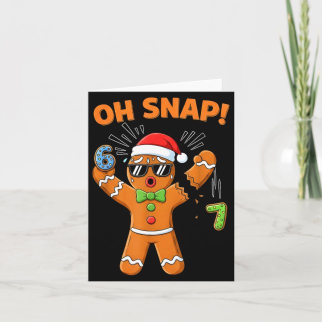 Funny Oh Snap 67 Six Seven Meme Gingerbread Men Wo Card (Front)