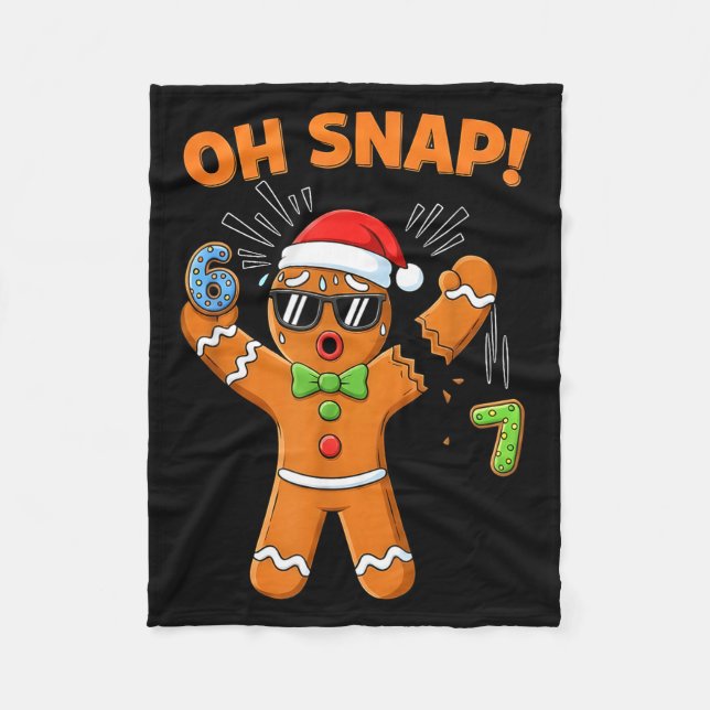 Funny Oh Snap 67 Six Seven Meme Gingerbread Men Wo Fleece Blanket (Front)
