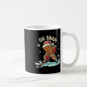 Funny Oh Snap Christmas Gingerbread Playing Ice Ho Coffee Mug