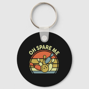 Funny Oh Spare Me Bowling-shirt Vintage Dad Women  Key Ring