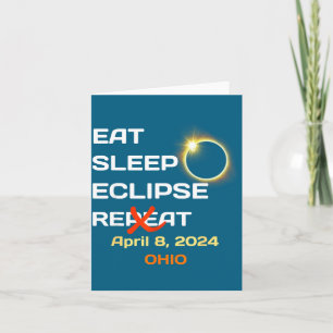 Funny Ohio Total Solar Eclipse April Card