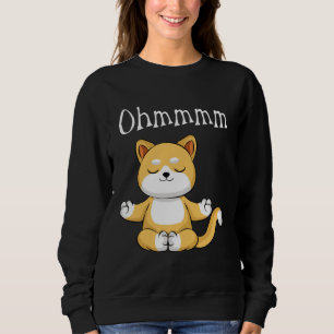Funny Ohmmm Yoga Cat Zen Meditation Relaxation Fit Sweatshirt