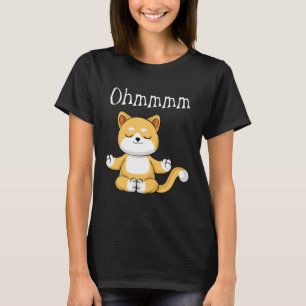 Funny Ohmmm Yoga Cat Zen Meditation Relaxation Fit T-Shirt
