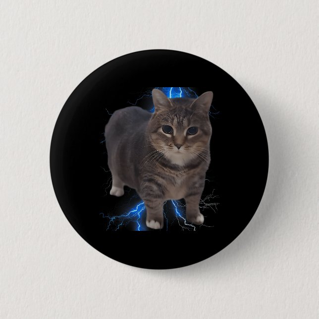 Funny Oiia Oiia Spinning Cat Meme Cat Brainrot  6 Cm Round Badge (Front)