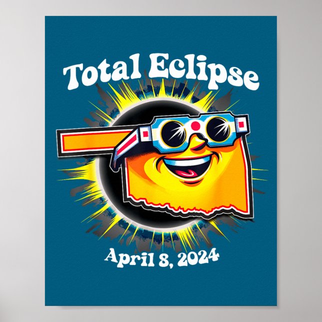 Funny Oklahoma Eclipse Glasses Solar Eclipse Poster (Front)
