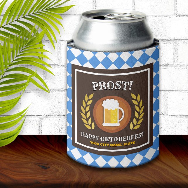 Funny Oktoberfest Personalised Can Cooler (Creator Uploaded)