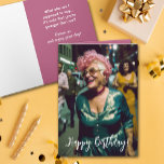Funny Old Age Birthday Card<br><div class="desc">Birthday greeting card features an older woman dancing in the street on the front and your custom greeting - or use ours - on the inside. Order PRINTED or INSTANT DOWNLOAD! More designs in our collection.</div>