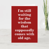 Funny Old Age Birthday Quote On Red