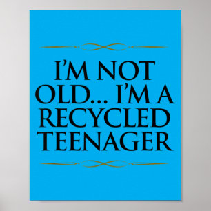 Funny Old Age Joke Aging Quote Birthday Senior Gag Poster