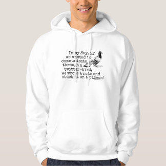Funny Old Age Twitter Bird Pigeon Hoodie