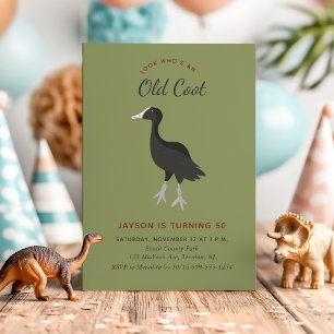 Funny Old Coot Over the Hill Birthday Party Invitation