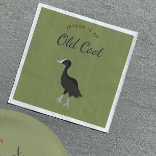 Funny Old Coot Over the Hill Birthday Party Napkin