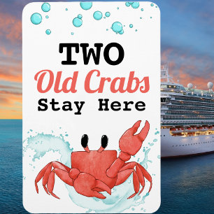 Funny Old Crab Cabin Door Marker Cruise Ship Magnet