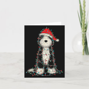 Funny Old English Sheepdog Christmas Graphics Dog Card