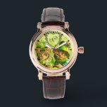 FUNNY OLD FASHION ST.PATRICK'S DAY CATS HEART WATCH<br><div class="desc">Beautiful cats in antique costume with hats and a shamrock heart elaborated from an old vintage illustration.</div>