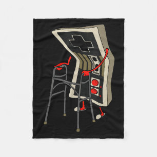 Funny Old Gamer Gaming Retro 80s 90s Video Game Ol Fleece Blanket