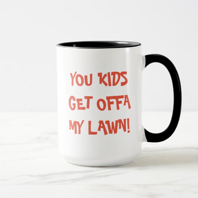 Funny Old Geezer Get Offa My Lawn Dad Mug (Right)