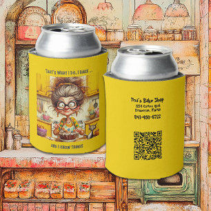 Funny Old Lady Baker’s Themed Can Cooler