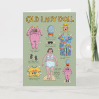 FUNNY Old Lady Paper Doll