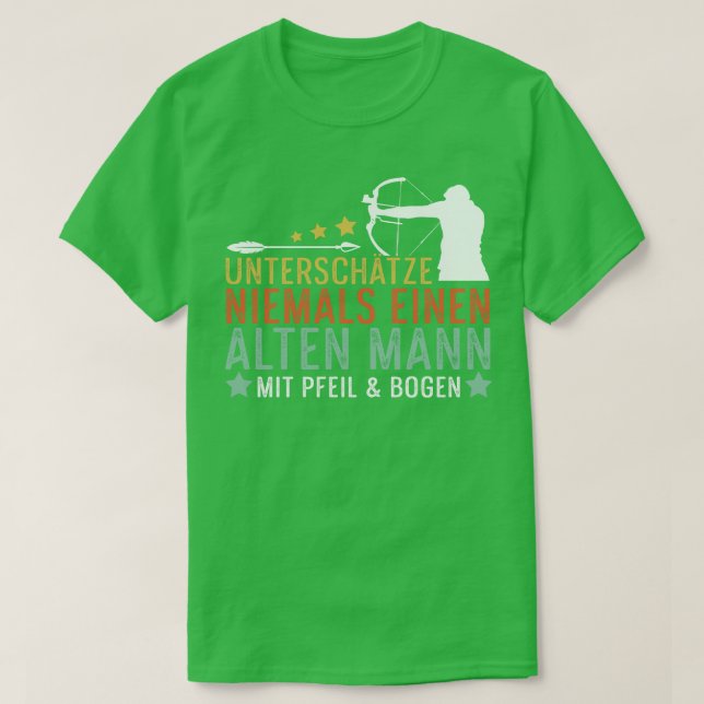 Funny Old Man Archery Archery  T-Shirt (Design Front)