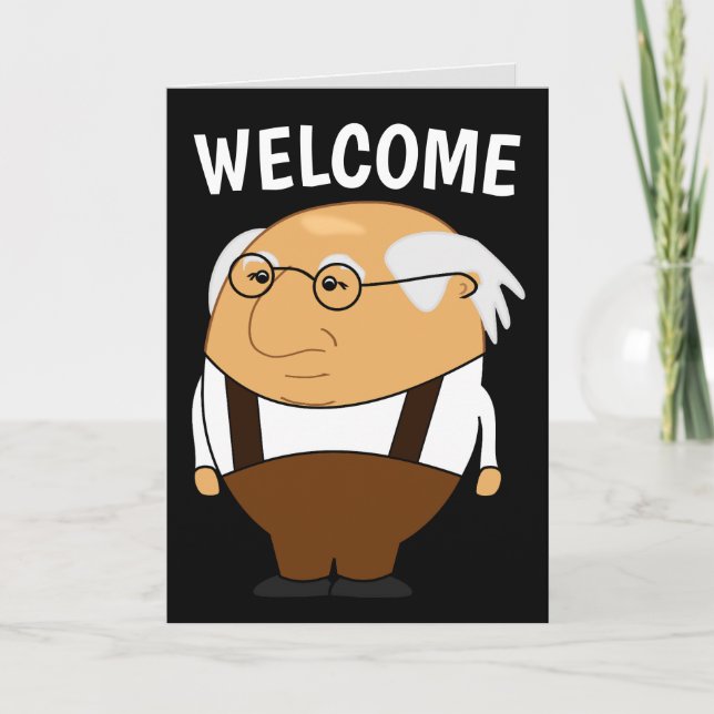 FUNNY OLD MAN BIRTHDAY OVER THE HILL GREETING  CARD (Front)