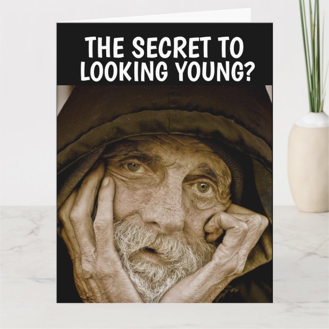 FUNNY OLD MAN BIRTHDAY Over the Hill Greeting Card (Front)