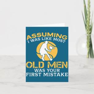 Funny Old Men Who Loves Tennis Card