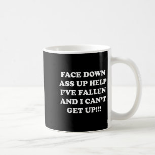 Funny Old People Face Down Up - Help I've Fallen A Coffee Mug