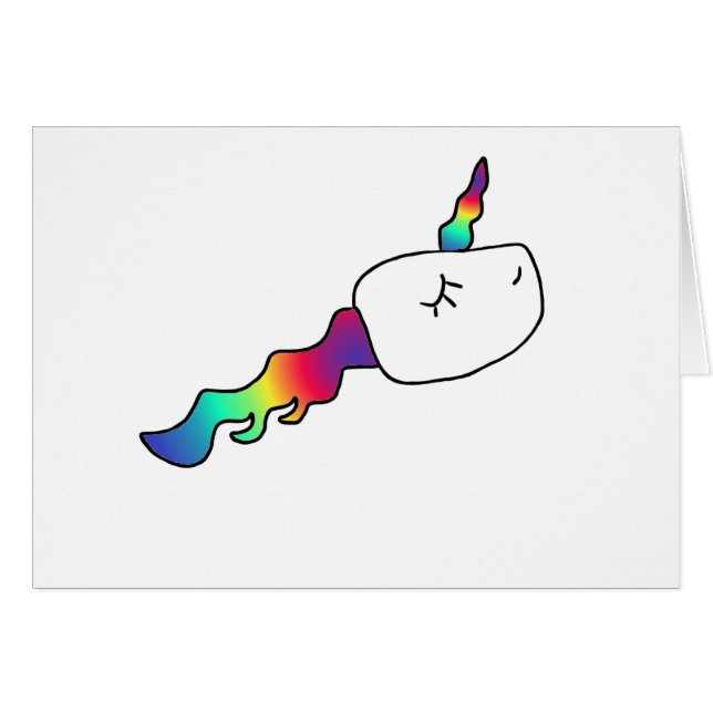 Funny Old Pic of Me Rainbow Unicorn Sperm Gift (Front Horizontal)
