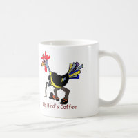 Funny Old Rooster on Mug: "Old Bird's Coffee"