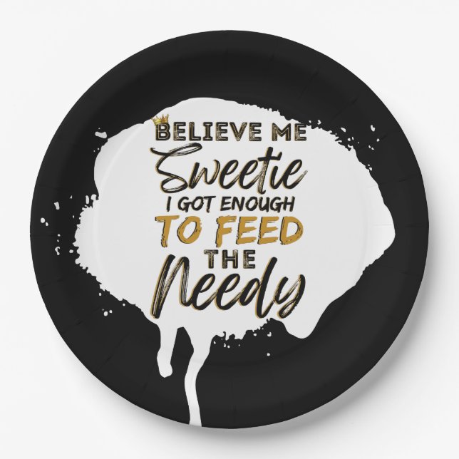 Funny Old School 90's Hip Hop Birthday/Baby Shower Paper Plate (Front)