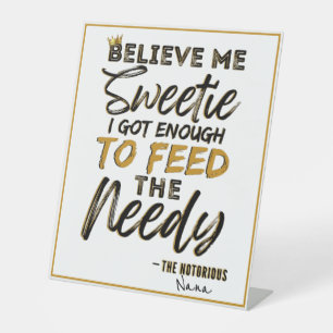 Funny Old School 90's Hip Hop Birthday/Baby Shower Pedestal Sign