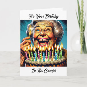 Funny Old Woman Birthday Humour Card