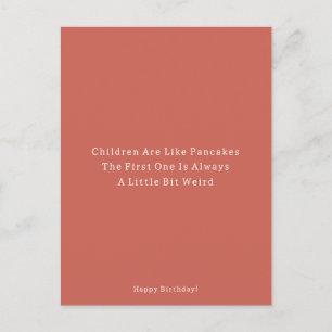 Funny Older Sibling Pancakes Happy Birthday Card