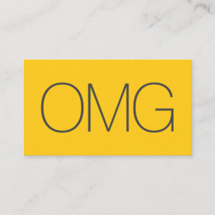Funny OMG Young Adult Deep Yellow Business Card