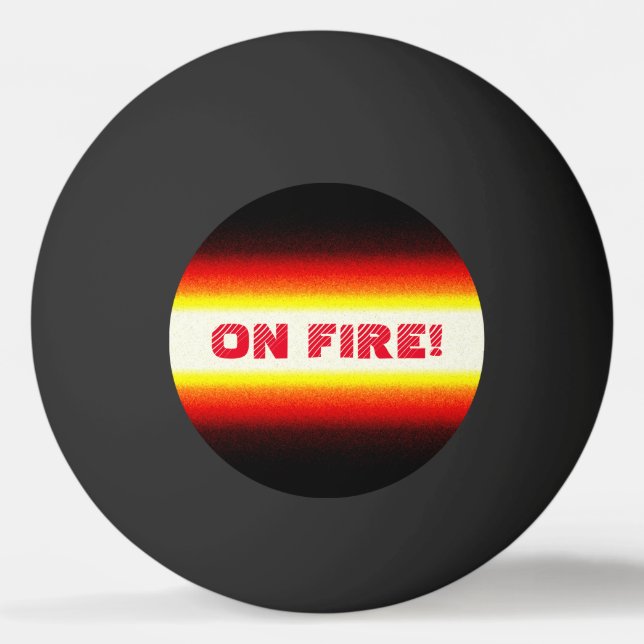 Funny ON FIRE Smack Talk Red Black Ping Pong Ball (Front)