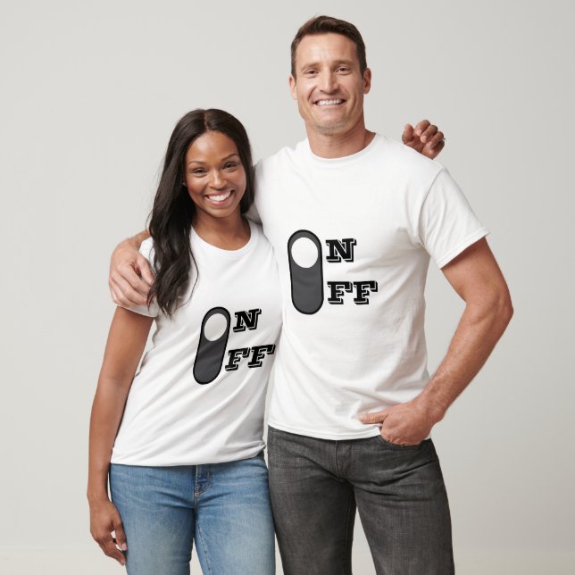 Funny On Off Switch Design T-Shirt (Unisex)