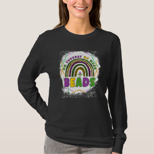 Funny On Tuesday We Wear Beads Leopard Rainbow Mar T-Shirt