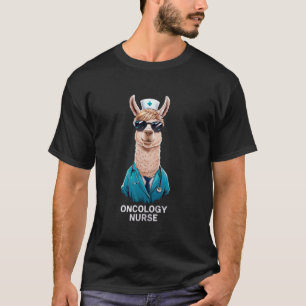 Funny Oncology Nurse Llama Fun Novelty T-Shirt
