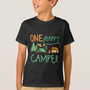 Funny One Happy Camper Summer Vacation Matching Fa T-Shirt