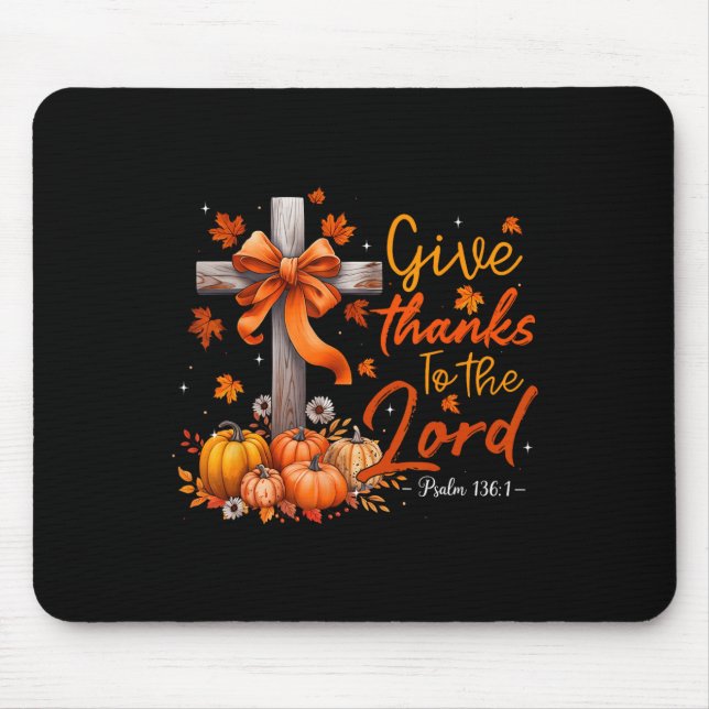 Funny One Thankful Mama Messy Bun Fall Autumn Than Mouse Pad (Front)
