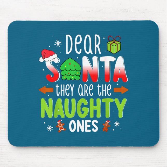 Funny Ones Naughty Dear Santa Mouse Pad (Front)