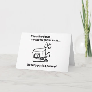 Funny Online Dating Ghost Halloween Card