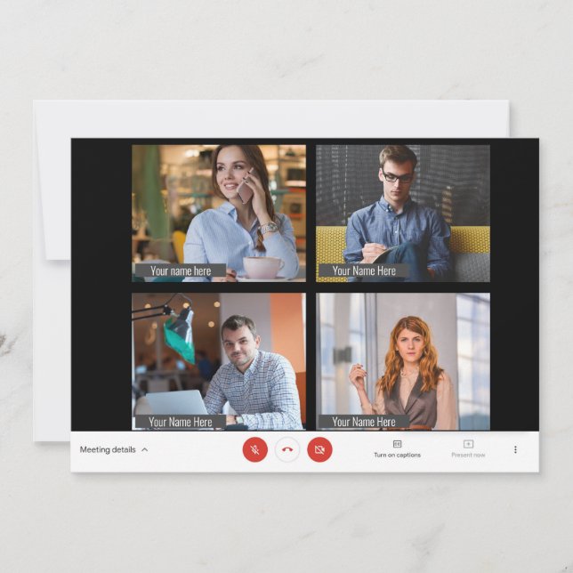 Funny Online Zoom Meeting Christmas Holiday CARD (Front)