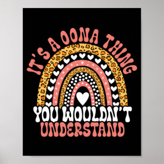 Funny Oona Name Leopard Funny Oona Birthday Quote Poster