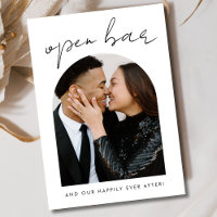 Funny “Open Bar” Photo Wedding Save the Date