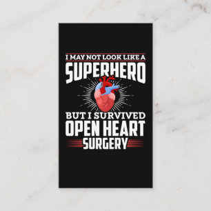 Funny Open Heart Surgery Recovery Business Card