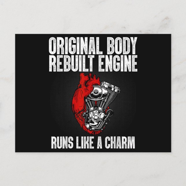 Funny Open Heart Surgery Recovery Survivor Gift Me Postcard (Front)