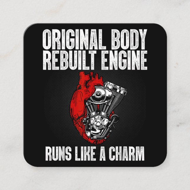 Funny Open Heart Surgery Recovery Survivor Gift Me Square Business Card (Front)